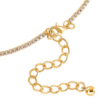 Kristall-Wasserfall-Design Halskette, ca. 40.5 cm, goldfarben