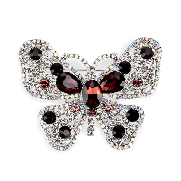 Mehrfarbiger Kristall Brosche Standard image number 0
