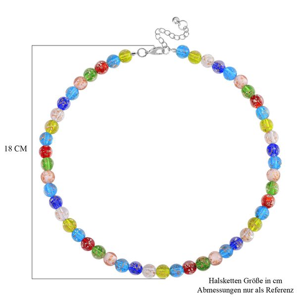 Mehrfarbige Halskette im Murano-Stil, 50+5cm image number 7