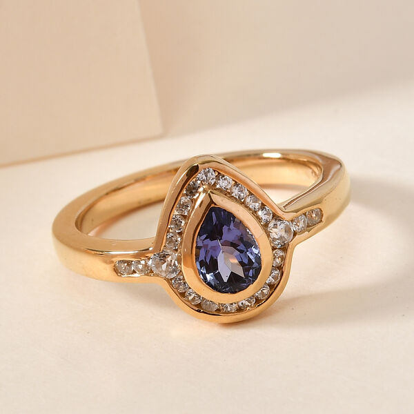 Tansanit und Zirkon Ring - 0,80 ct. image number 2