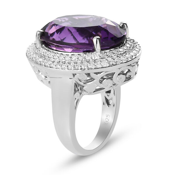 Lusaka Amethyst und Zirkon-Ring - 18,62 ct. image number 6