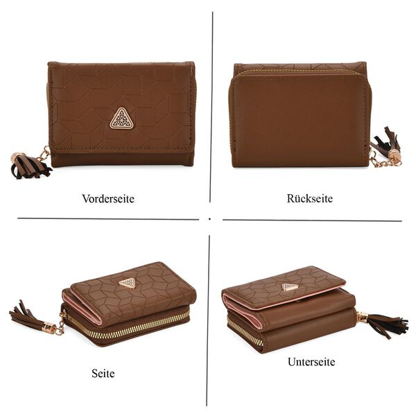 PU-Geldbörse mit RFID-Schutz, 11x8x4cm, Braun image number 4