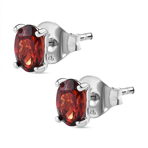 Rote Granat-Solit&auml;r-Ohrringe - 1,11 ct. image number 4