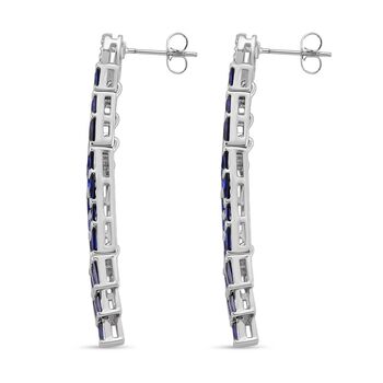 Wei&szlig;er Zirkonia, Glas Ohrringe, Nickelfreies Messing, Silberfarben