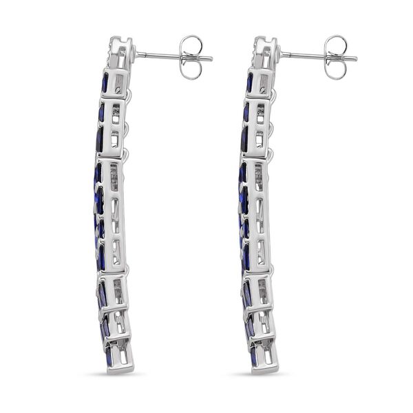 Wei&szlig;er Zirkonia, Glas Ohrringe, Nickelfreies Messing, Silberfarben image number 4