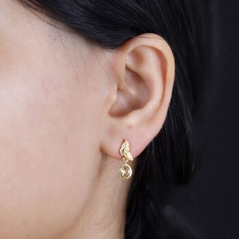 AA Nat&uuml;rliche goldene Tansanit-Ohrringe - 0,67 ct.