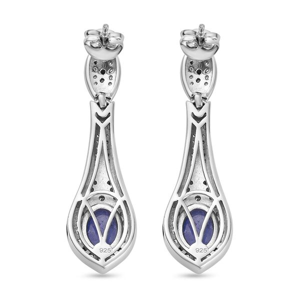 AA Tansanit und Zirkon Ohrringe- 6,40 ct. image number 5