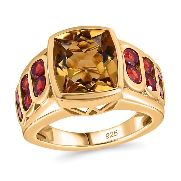 AA Citrin und Mosambik Granat Ring- 5,42 ct. image number 4