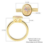 Natürlicher, äthiopischer Opal-Ring, 925 Silber Gelbgold Vermeil  ca. 1,45 ct image number 5