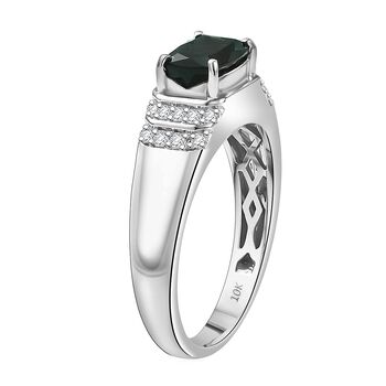 LUXORO AAA Indicolite, Wei&szlig;er Diamant Ring 417 Gold (Gr&ouml;&szlig;e 20.00) ca. 1,48 ct