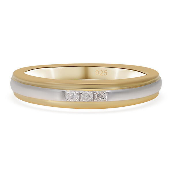 Diamant Ring 925 Silber Bicolor image number 0