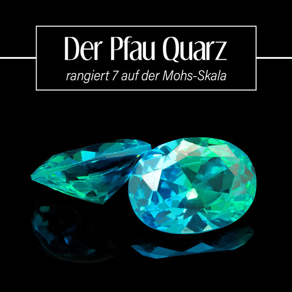 Pfau Triplett Quarz Halskette, 50 cm - 44 ct. image number 4