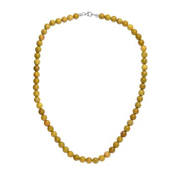 Limitierte Auflage - Nat&uuml;rlicher Gr&uuml;ner Opal Halskette ca. 50 cm 925 Silber ca. 181.00 ct