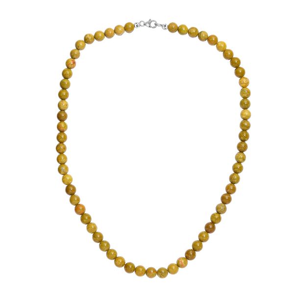 Nat&uuml;rliche, gr&uuml;ne Opal-Halskette, 50 cm - 181 ct.