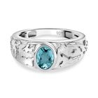 Paraiba-Apatit Ring, 925 Silber rhodiniert (Größe 18.00) ca. 0.80 ct