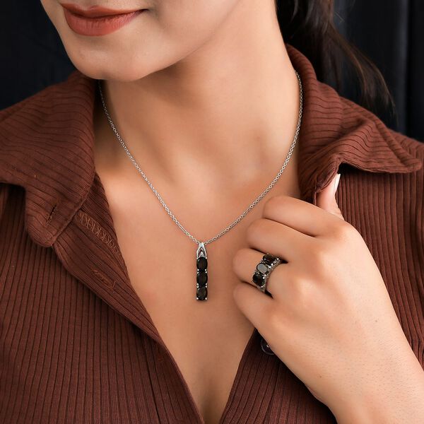 2er Set - Rauchquarz Anh&auml;nger und Ring, Edelstahl ca. 7.76 ct image number 3