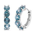 AA Blauer Zirkon Ohrringe 925 Silber rhodiniert ca. 8,29 ct.