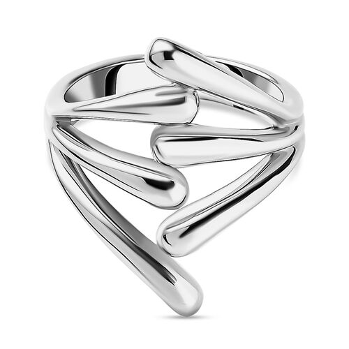 Lucy Q Drip Kollektion- Platinierter Silberring image number 0