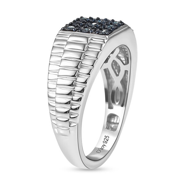 D'Joy blauer Diamant Herrenring image number 5