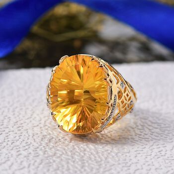 D'Joy Sphaleros Quarz und Moissanit Ring - 19,62 ct.