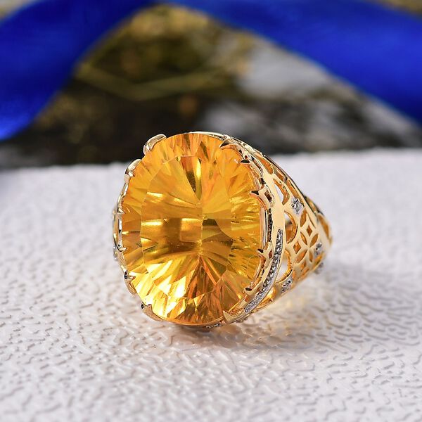 D'Joy Sphaleros Quarz und Moissanit Ring - 19,62 ct. image number 2