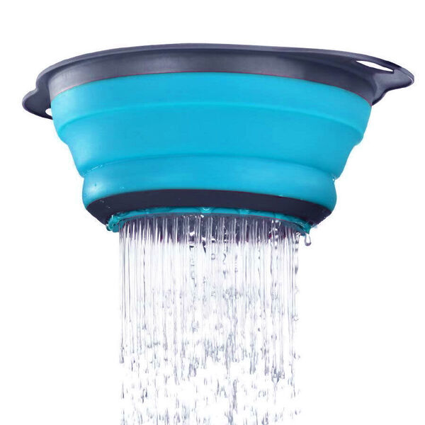 2er-Set K&uuml;chensieb, Gr&ouml;&szlig;e L-29x24 cm, S-24x20 cm, Grau-Blau image number 2