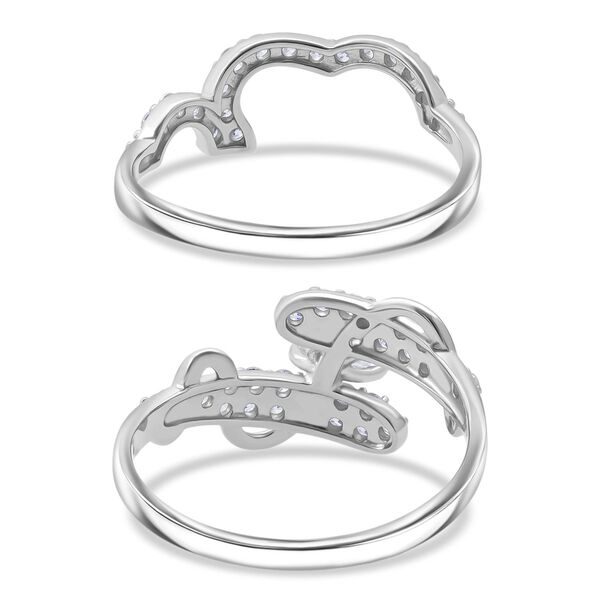 Lustro Stella 2er-Set Zirkonia Ringe image number 4