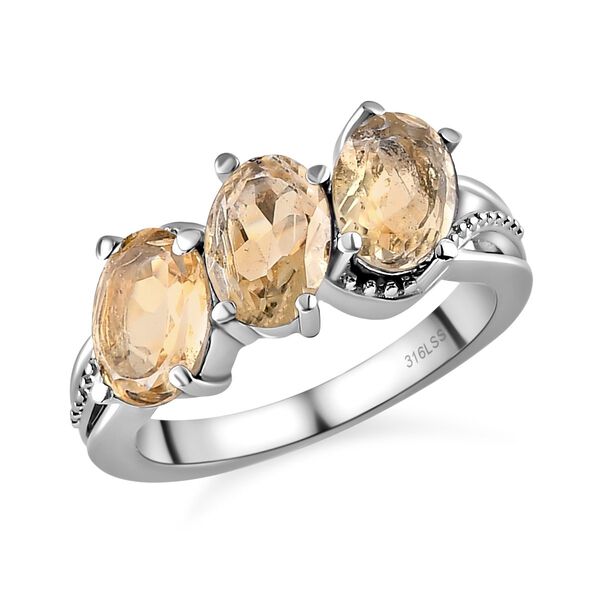 Citrin-Ring, (Gr&ouml;&szlig;e 17.00) Edelstahl, ca. 2,09 ct image number 4