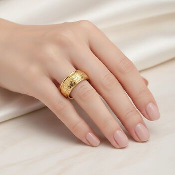 316L Edelstahl IP-GelbbeschichtungRing (Gr&ouml;&szlig;e 18.00) ca. 5,80g