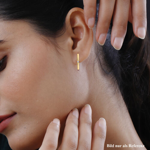 LUXURIANT DIAMOND - SI GH Labor Diamant Ohrringe, 925 Silber Gelbgold Vermeil - 0,10 ct. image number 4