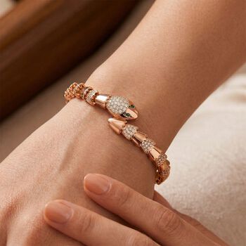 Wei&szlig;er Zirkonia Armband ca. 19 cm Nickelfreies Messing