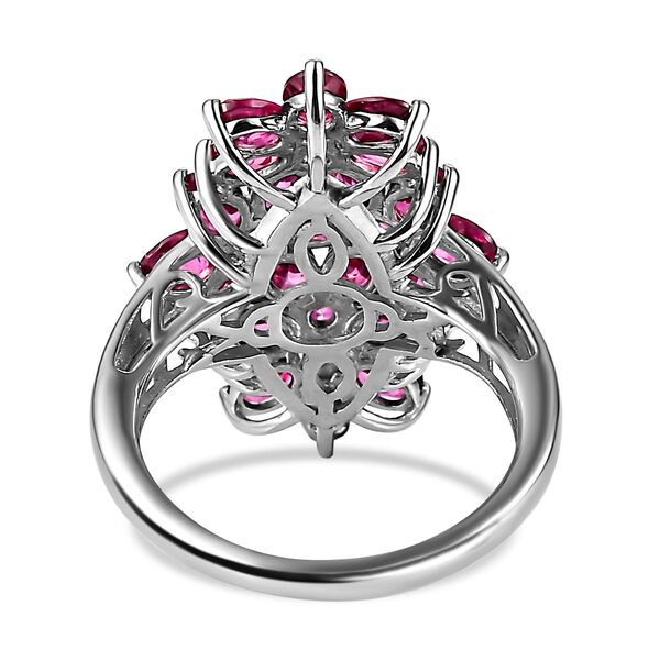 Rhodolith Granat-Ring, 925 Silber platiniert  ca. 3,62 ct image number 6