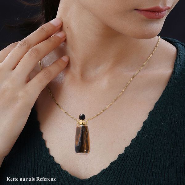 Gelbes Tigerauge Halskette, goldfarben 78.00 ct image number 2