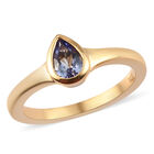 Tansanit Solitär Ring 925 Silber vergoldet  ca. 0,43 ct image number 3
