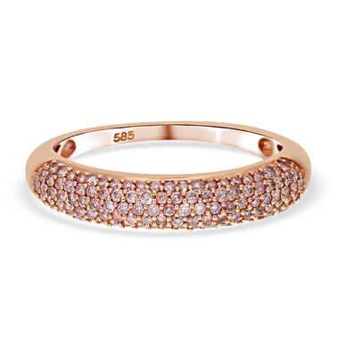Natürlicher, rosa Diamant Ring, 585 Roségold  ca. 0,50 ct