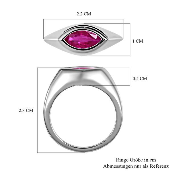 Afrikanischer Rubin (Fissure gefüllt) Ring - 1,43 ct. image number 7