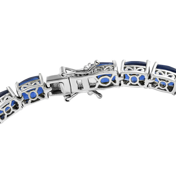 Ceylonfarbenes Quarz-Armband, 19cm, 925 Silber platiniert - 32,96 ct.  image number 4