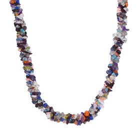 Multi-Edelstein Halskette, 50 cm - 370 ct.