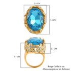 Blauer Kristall Ring, Reiner Edelstahl emailliert (Größe 17.00) image number 6