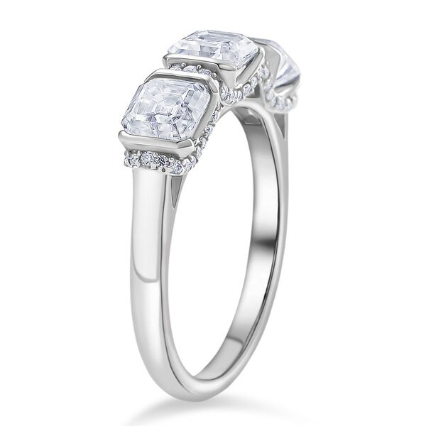 RADIANTA GRA zertifiziert Moissanit (D-VVS) Ring 925 Silber rhodiniert (Gr&ouml;&szlig;e 16.00) ca. 2.06 ct image number 5