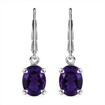 AA Lusaka Amethyst Solit&auml;r Ohrringe - 3,68 ct.