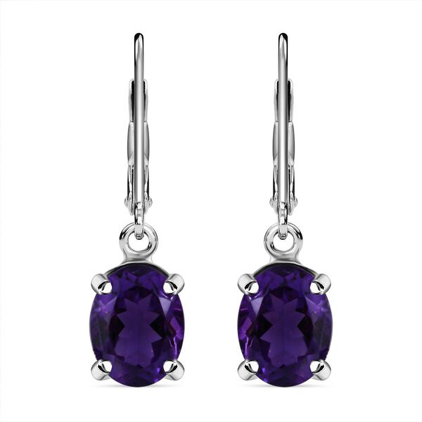 AA Lusaka Amethyst Solit&auml;r Ohrringe - 3,68 ct.