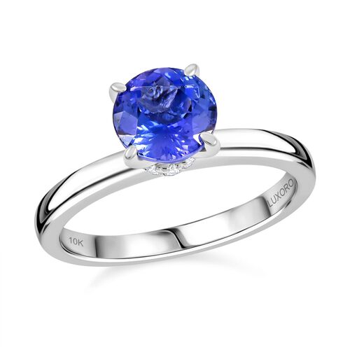 LUXORO zertifiziert und geprüft AAA Tansanit und Diamant Ring in 417 Weißgold - 1,65 ct. image number 0