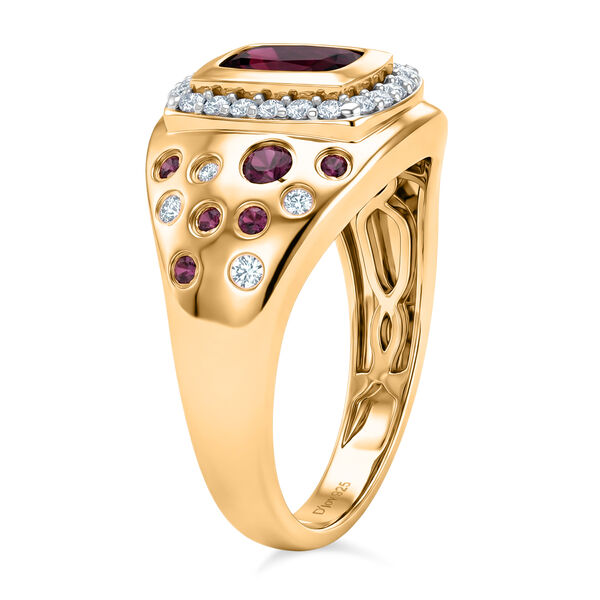 D'Joy AA nat&uuml;rlicher Rhodolith Granat und Zirkon Ring - 2,16 ct. image number 4