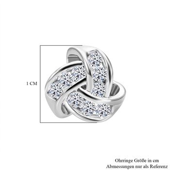 LUXURIANT SI Labor Diamant Ohrringe, 925 Silber platiniert - 0,50 ct.