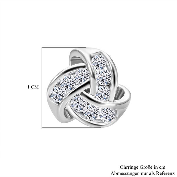 LUXURIANT SI Labor Diamant Ohrringe, 925 Silber platiniert - 0,50 ct. image number 3