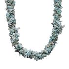 Larimar Halskette ca. 50 cm 925 Silber rhodiniert ca. 330,00 ct.