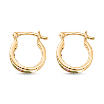EVER TRUE AA Mehrfarbig-Turmalin Ohrringe Nickelfreies Messing ca. 1,19 ct.