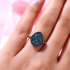 Blauer Diamant Ring 925 Silber platiniert  ca. 0,50 ct image number 2