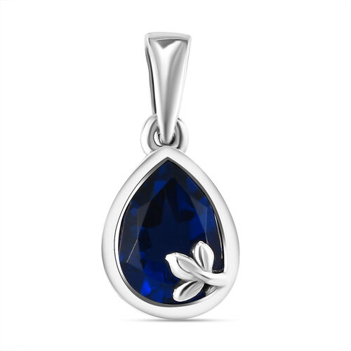 Ceylonfarbener Quarz-Solitär-Anhänger, 925 Silber platiniert - 1,97 ct.  image number 0